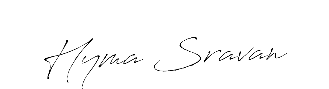 How to make Hyma Sravan name signature. Use Antro_Vectra style for creating short signs online. This is the latest handwritten sign. Hyma Sravan signature style 6 images and pictures png