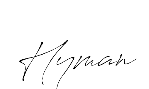 Hyman stylish signature style. Best Handwritten Sign (Antro_Vectra) for my name. Handwritten Signature Collection Ideas for my name Hyman. Hyman signature style 6 images and pictures png