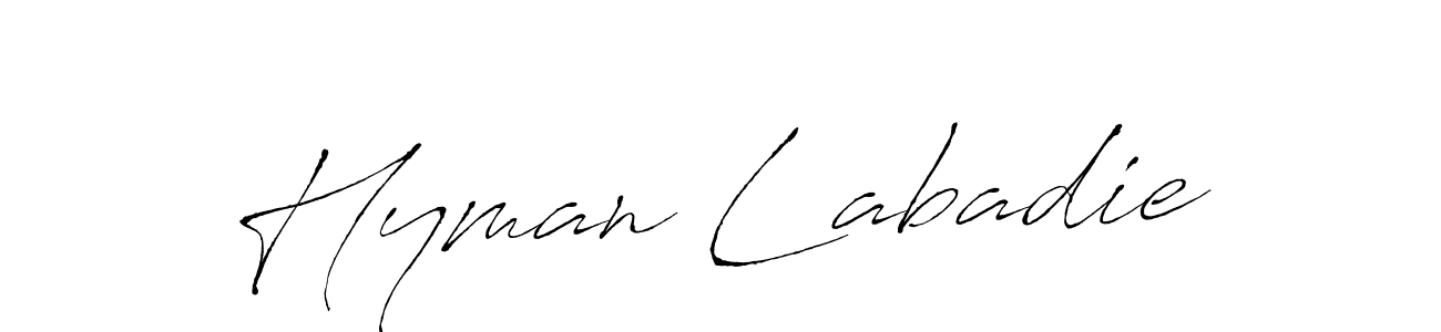 Create a beautiful signature design for name Hyman Labadie. With this signature (Antro_Vectra) fonts, you can make a handwritten signature for free. Hyman Labadie signature style 6 images and pictures png