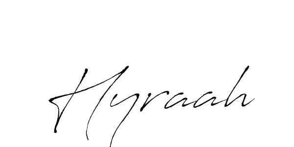 Use a signature maker to create a handwritten signature online. With this signature software, you can design (Antro_Vectra) your own signature for name Hyraah. Hyraah signature style 6 images and pictures png
