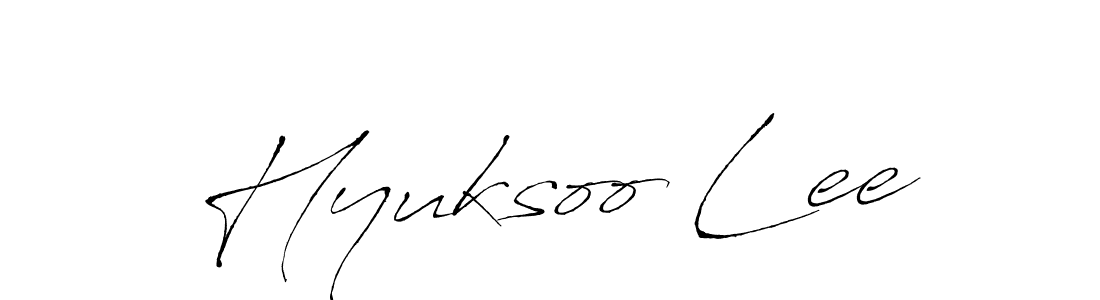 Make a beautiful signature design for name Hyuksoo Lee. With this signature (Antro_Vectra) style, you can create a handwritten signature for free. Hyuksoo Lee signature style 6 images and pictures png