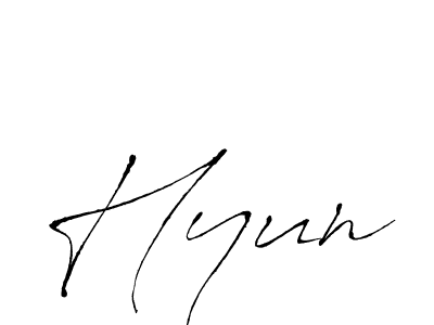 How to make Hyun signature? Antro_Vectra is a professional autograph style. Create handwritten signature for Hyun name. Hyun signature style 6 images and pictures png