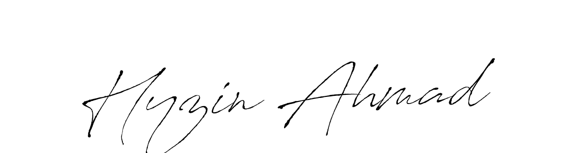 Create a beautiful signature design for name Hyzin Ahmad. With this signature (Antro_Vectra) fonts, you can make a handwritten signature for free. Hyzin Ahmad signature style 6 images and pictures png