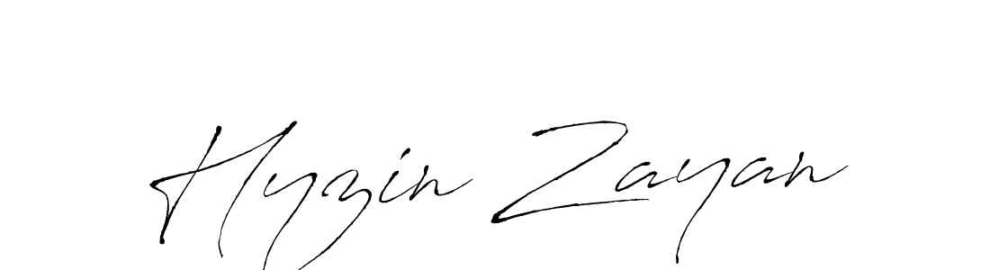 How to make Hyzin Zayan signature? Antro_Vectra is a professional autograph style. Create handwritten signature for Hyzin Zayan name. Hyzin Zayan signature style 6 images and pictures png