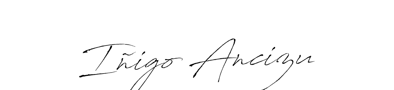 The best way (Antro_Vectra) to make a short signature is to pick only two or three words in your name. The name Iñigo Ancizu include a total of six letters. For converting this name. Iñigo Ancizu signature style 6 images and pictures png