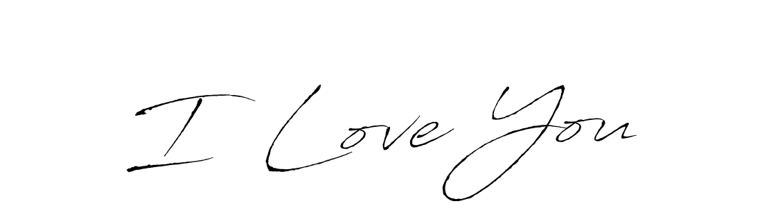 Make a beautiful signature design for name I  Love You. With this signature (Antro_Vectra) style, you can create a handwritten signature for free. I  Love You signature style 6 images and pictures png