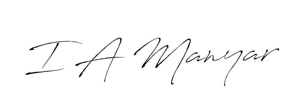 Also You can easily find your signature by using the search form. We will create I A Manyar name handwritten signature images for you free of cost using Antro_Vectra sign style. I A Manyar signature style 6 images and pictures png