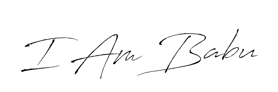 How to make I Am Babu signature? Antro_Vectra is a professional autograph style. Create handwritten signature for I Am Babu name. I Am Babu signature style 6 images and pictures png
