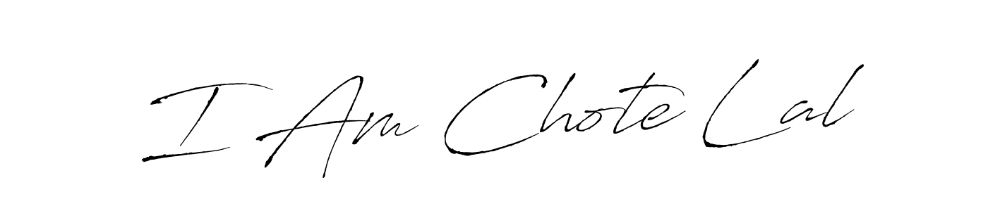 How to make I Am Chote Lal name signature. Use Antro_Vectra style for creating short signs online. This is the latest handwritten sign. I Am Chote Lal signature style 6 images and pictures png