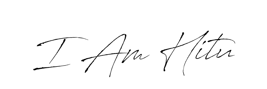 Use a signature maker to create a handwritten signature online. With this signature software, you can design (Antro_Vectra) your own signature for name I Am Hitu. I Am Hitu signature style 6 images and pictures png