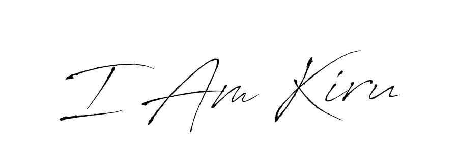 How to make I Am Kiru name signature. Use Antro_Vectra style for creating short signs online. This is the latest handwritten sign. I Am Kiru signature style 6 images and pictures png