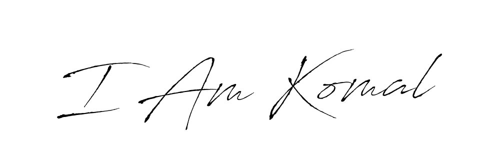 The best way (Antro_Vectra) to make a short signature is to pick only two or three words in your name. The name I Am Komal include a total of six letters. For converting this name. I Am Komal signature style 6 images and pictures png