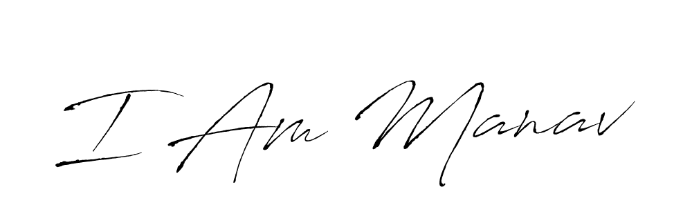 Similarly Antro_Vectra is the best handwritten signature design. Signature creator online .You can use it as an online autograph creator for name I Am Manav. I Am Manav signature style 6 images and pictures png