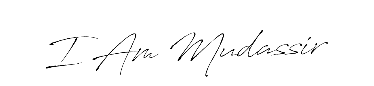 Use a signature maker to create a handwritten signature online. With this signature software, you can design (Antro_Vectra) your own signature for name I Am Mudassir. I Am Mudassir signature style 6 images and pictures png
