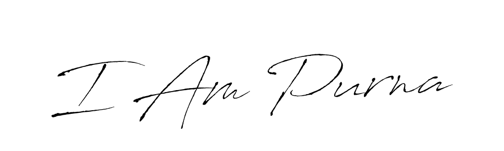 Also You can easily find your signature by using the search form. We will create I Am Purna name handwritten signature images for you free of cost using Antro_Vectra sign style. I Am Purna signature style 6 images and pictures png