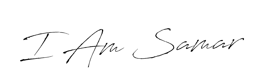 Create a beautiful signature design for name I Am Samar. With this signature (Antro_Vectra) fonts, you can make a handwritten signature for free. I Am Samar signature style 6 images and pictures png