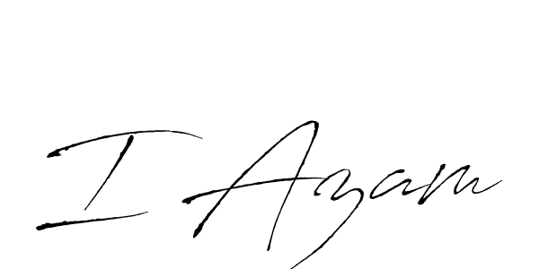 Create a beautiful signature design for name I Azam. With this signature (Antro_Vectra) fonts, you can make a handwritten signature for free. I Azam signature style 6 images and pictures png