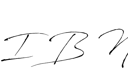 Design your own signature with our free online signature maker. With this signature software, you can create a handwritten (Antro_Vectra) signature for name I B N. I B N signature style 6 images and pictures png