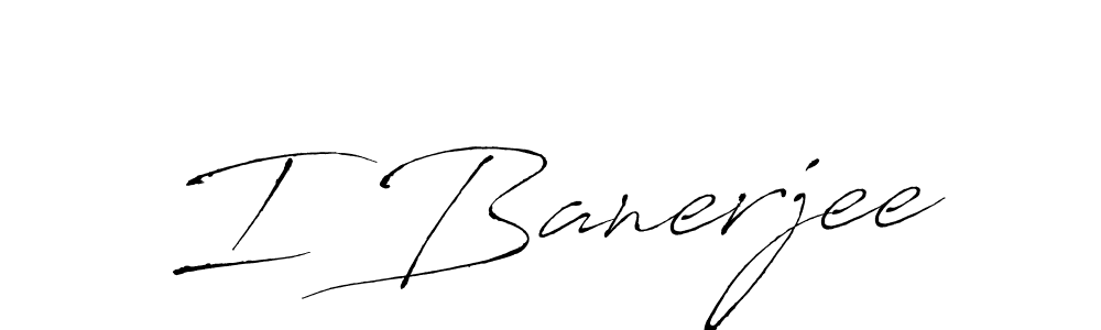 You should practise on your own different ways (Antro_Vectra) to write your name (I Banerjee) in signature. don't let someone else do it for you. I Banerjee signature style 6 images and pictures png