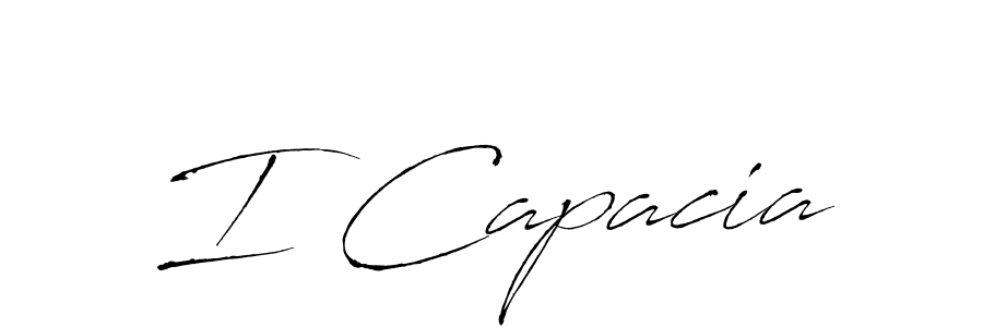 How to make I Capacia signature? Antro_Vectra is a professional autograph style. Create handwritten signature for I Capacia name. I Capacia signature style 6 images and pictures png