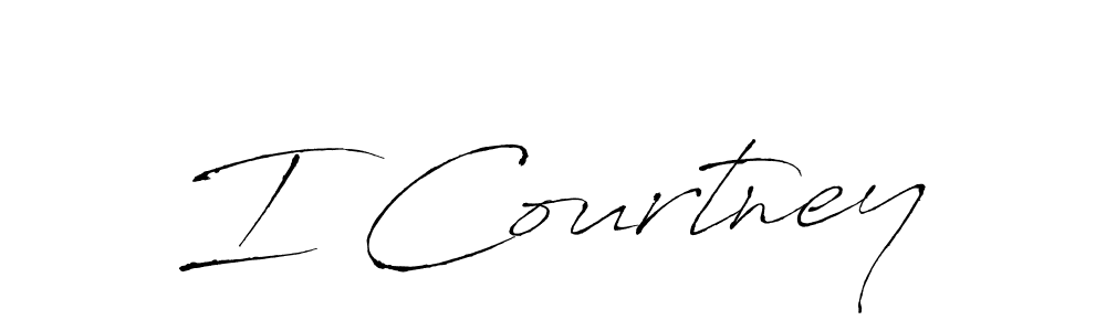 Design your own signature with our free online signature maker. With this signature software, you can create a handwritten (Antro_Vectra) signature for name I Courtney. I Courtney signature style 6 images and pictures png