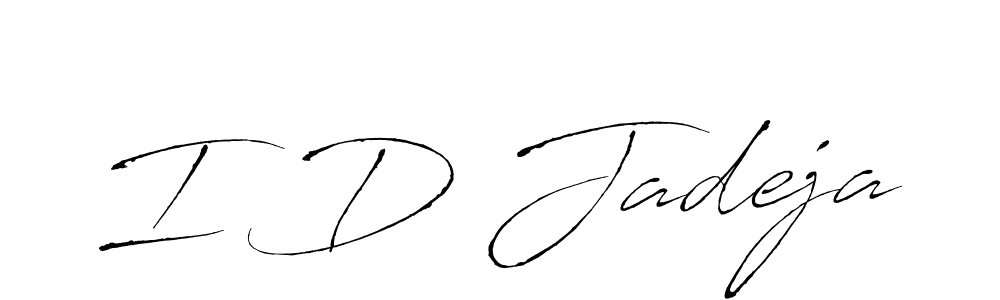 I D Jadeja stylish signature style. Best Handwritten Sign (Antro_Vectra) for my name. Handwritten Signature Collection Ideas for my name I D Jadeja. I D Jadeja signature style 6 images and pictures png