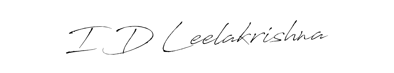 Create a beautiful signature design for name I D Leelakrishna. With this signature (Antro_Vectra) fonts, you can make a handwritten signature for free. I D Leelakrishna signature style 6 images and pictures png