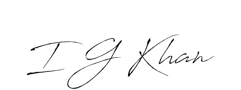 Similarly Antro_Vectra is the best handwritten signature design. Signature creator online .You can use it as an online autograph creator for name I G Khan. I G Khan signature style 6 images and pictures png