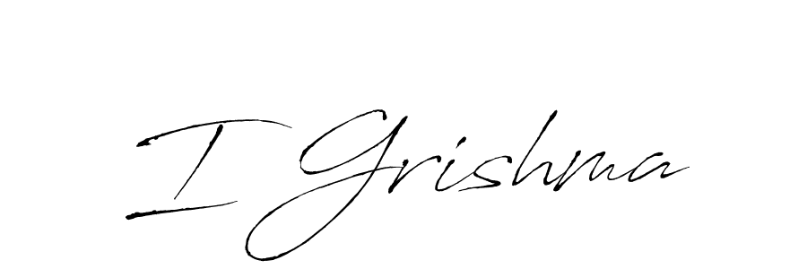 Also You can easily find your signature by using the search form. We will create I Grishma name handwritten signature images for you free of cost using Antro_Vectra sign style. I Grishma signature style 6 images and pictures png