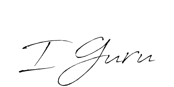 Similarly Antro_Vectra is the best handwritten signature design. Signature creator online .You can use it as an online autograph creator for name I Guru. I Guru signature style 6 images and pictures png