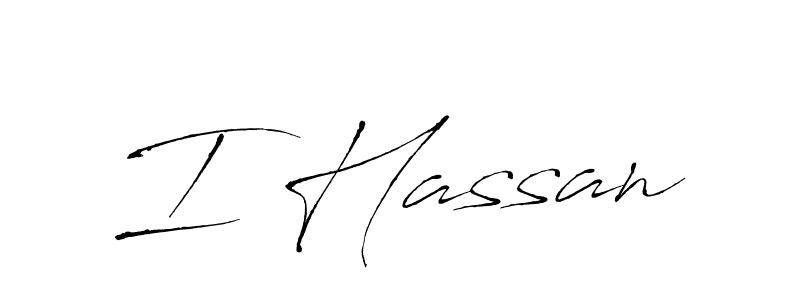 Create a beautiful signature design for name I Hassan. With this signature (Antro_Vectra) fonts, you can make a handwritten signature for free. I Hassan signature style 6 images and pictures png