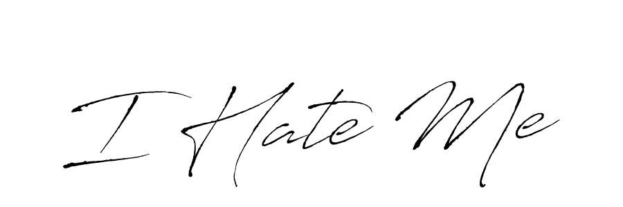 How to make I Hate Me name signature. Use Antro_Vectra style for creating short signs online. This is the latest handwritten sign. I Hate Me signature style 6 images and pictures png