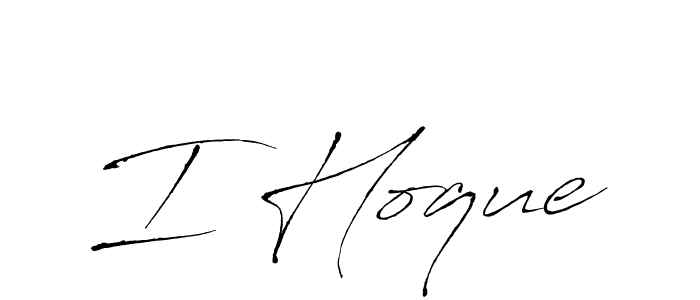 How to make I Hoque name signature. Use Antro_Vectra style for creating short signs online. This is the latest handwritten sign. I Hoque signature style 6 images and pictures png