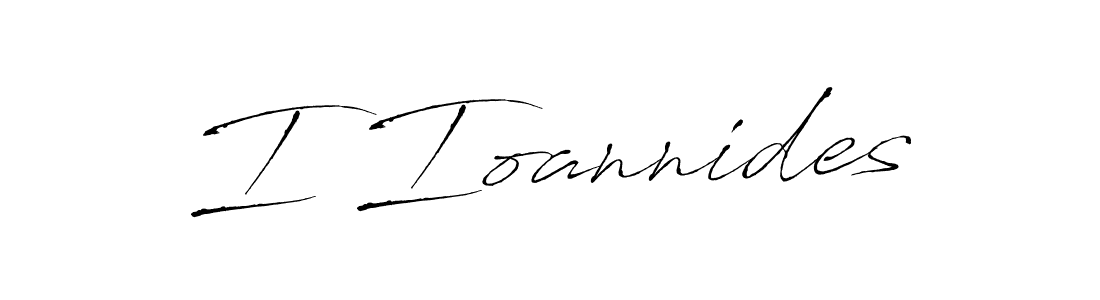 Make a beautiful signature design for name I Ioannides. With this signature (Antro_Vectra) style, you can create a handwritten signature for free. I Ioannides signature style 6 images and pictures png