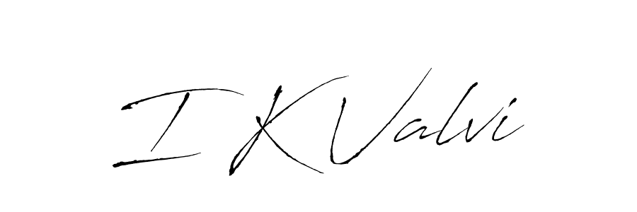 How to make I K Valvi name signature. Use Antro_Vectra style for creating short signs online. This is the latest handwritten sign. I K Valvi signature style 6 images and pictures png