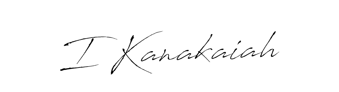 How to make I Kanakaiah name signature. Use Antro_Vectra style for creating short signs online. This is the latest handwritten sign. I Kanakaiah signature style 6 images and pictures png