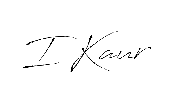 How to make I Kaur signature? Antro_Vectra is a professional autograph style. Create handwritten signature for I Kaur name. I Kaur signature style 6 images and pictures png