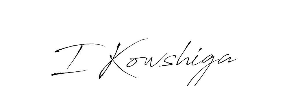 Make a beautiful signature design for name I Kowshiga. Use this online signature maker to create a handwritten signature for free. I Kowshiga signature style 6 images and pictures png