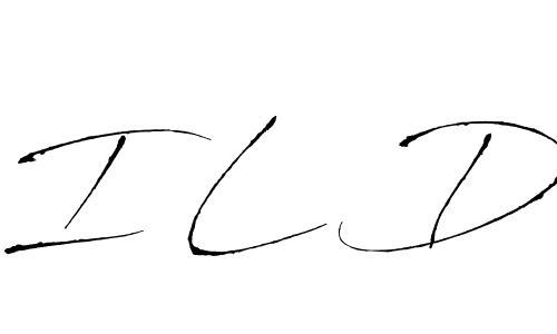 Also we have I L D name is the best signature style. Create professional handwritten signature collection using Antro_Vectra autograph style. I L D signature style 6 images and pictures png