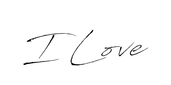 The best way (Antro_Vectra) to make a short signature is to pick only two or three words in your name. The name I Love include a total of six letters. For converting this name. I Love signature style 6 images and pictures png