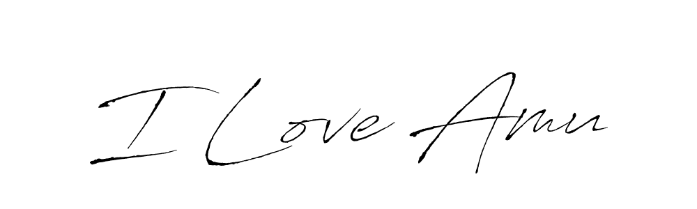 I Love Amu stylish signature style. Best Handwritten Sign (Antro_Vectra) for my name. Handwritten Signature Collection Ideas for my name I Love Amu. I Love Amu signature style 6 images and pictures png