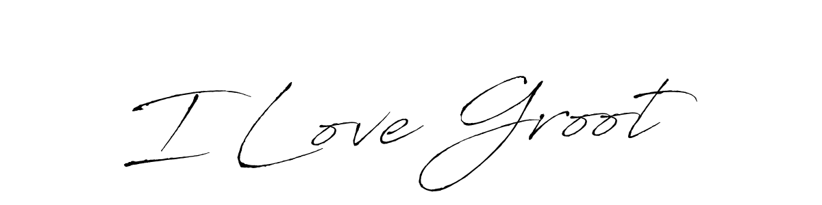 The best way (Antro_Vectra) to make a short signature is to pick only two or three words in your name. The name I Love Groot include a total of six letters. For converting this name. I Love Groot signature style 6 images and pictures png