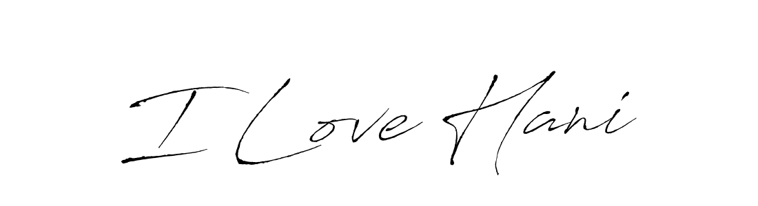 Make a beautiful signature design for name I Love Hani. With this signature (Antro_Vectra) style, you can create a handwritten signature for free. I Love Hani signature style 6 images and pictures png