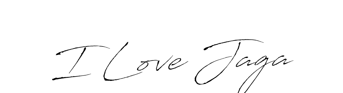 Also we have I Love Jaga name is the best signature style. Create professional handwritten signature collection using Antro_Vectra autograph style. I Love Jaga signature style 6 images and pictures png
