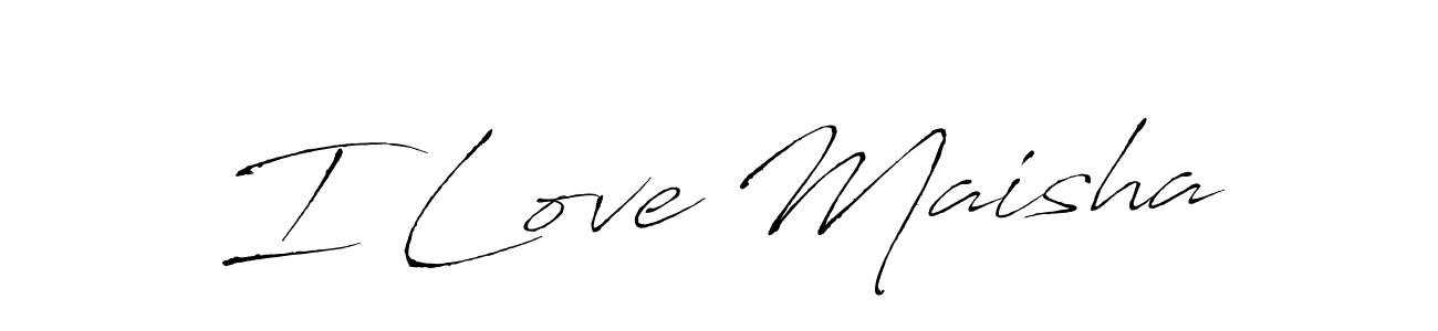 I Love Maisha stylish signature style. Best Handwritten Sign (Antro_Vectra) for my name. Handwritten Signature Collection Ideas for my name I Love Maisha. I Love Maisha signature style 6 images and pictures png