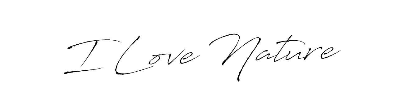 You should practise on your own different ways (Antro_Vectra) to write your name (I Love Nature) in signature. don't let someone else do it for you. I Love Nature signature style 6 images and pictures png