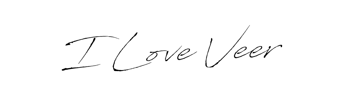Design your own signature with our free online signature maker. With this signature software, you can create a handwritten (Antro_Vectra) signature for name I Love Veer. I Love Veer signature style 6 images and pictures png