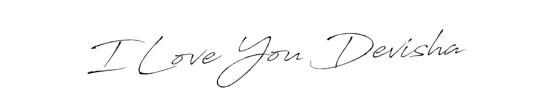 How to make I Love You Devisha name signature. Use Antro_Vectra style for creating short signs online. This is the latest handwritten sign. I Love You Devisha signature style 6 images and pictures png