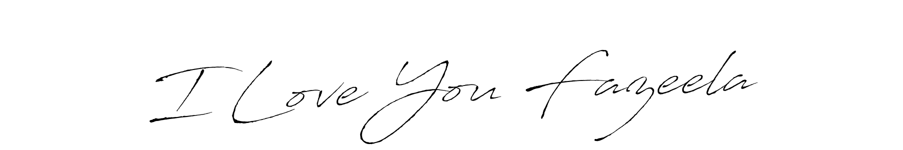 How to make I Love You Fazeela name signature. Use Antro_Vectra style for creating short signs online. This is the latest handwritten sign. I Love You Fazeela signature style 6 images and pictures png