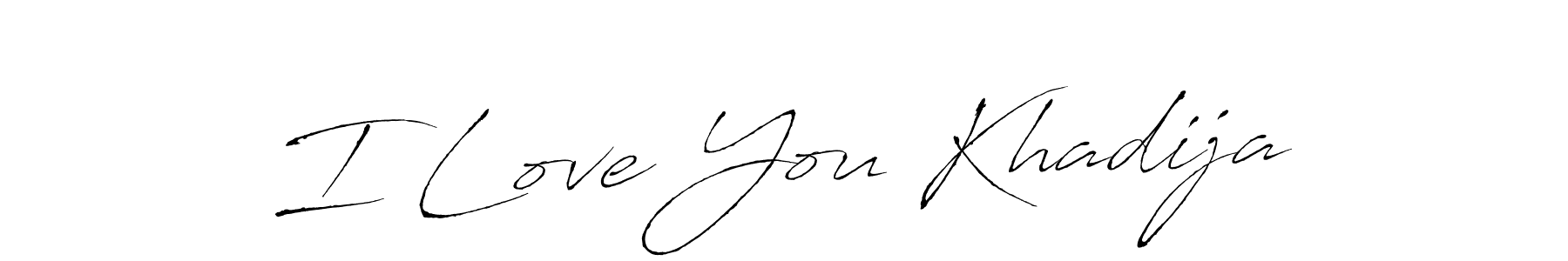 Antro_Vectra is a professional signature style that is perfect for those who want to add a touch of class to their signature. It is also a great choice for those who want to make their signature more unique. Get I Love You Khadija name to fancy signature for free. I Love You Khadija signature style 6 images and pictures png